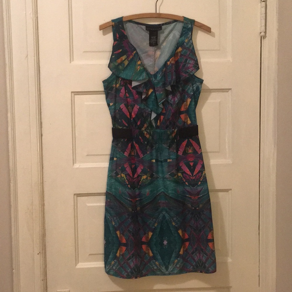Green Print Dress